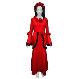 ドレス JCP-103 コスプレ 衣装 コスチューム ハロウィン パーティ オリジナル 仮装 忘年会 結婚式 赤 花