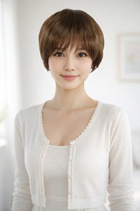 �yWigs2you�z�V���[�g �E�B�b�O �ȒP���p ���{�������t�@�C�o�[�g�p W-1016 �t���E�B�b�O �ō��� �i�`������ ���R�Ȃ��� ���� ���� �j�� ������ ���l�� �j�����p