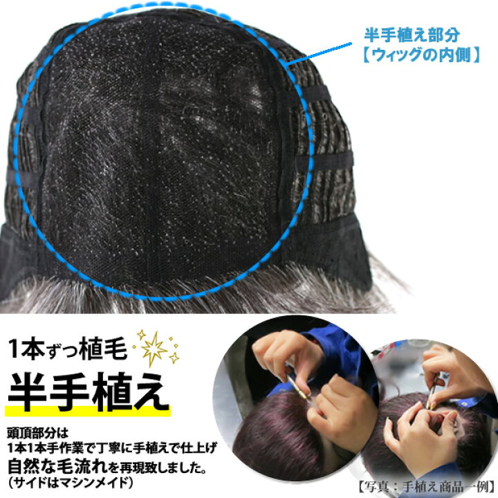 楽天市場 ウィッグ 白髪 白髪 男性用 メンズ 薄毛隠し 医療用ウィッグ かつら 手植え フルウィッグ しらが グレーヘアー グレイヘア Dw172 ウィッグ ｗｉｇ ルネス
