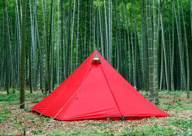 【廃番特価】テンマクデザイン　パンダ レッド【ワンポールテント】（CAMPANDA×tent-Mark DESIGNS）