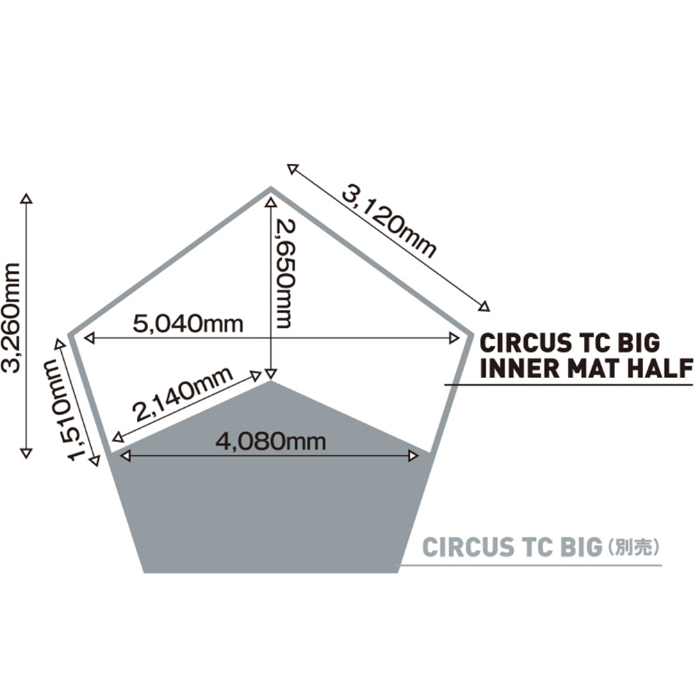 超話題新作テンマクデザイン サーカスTC BIG インナーマットハーフ（tent-Mark DESIGNS） テント・タープ