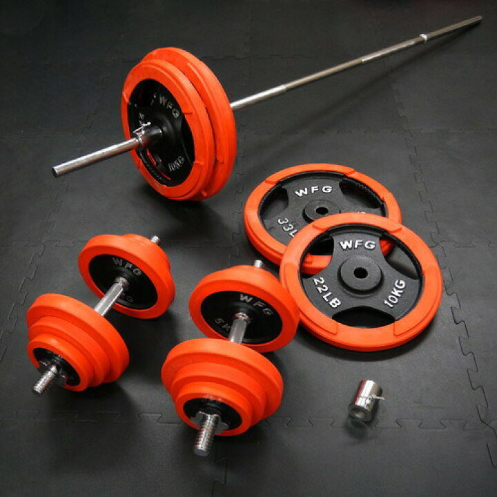 楽天市場】トレーニングジムセット 赤ラバー 100kg送料無料  
