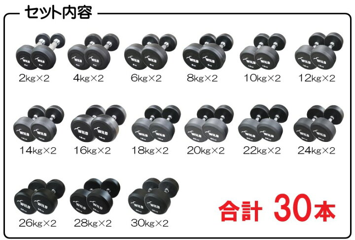 楽天市場】固定式 ダンベルWFセット送料無料 ダンベル ダンベルセット 