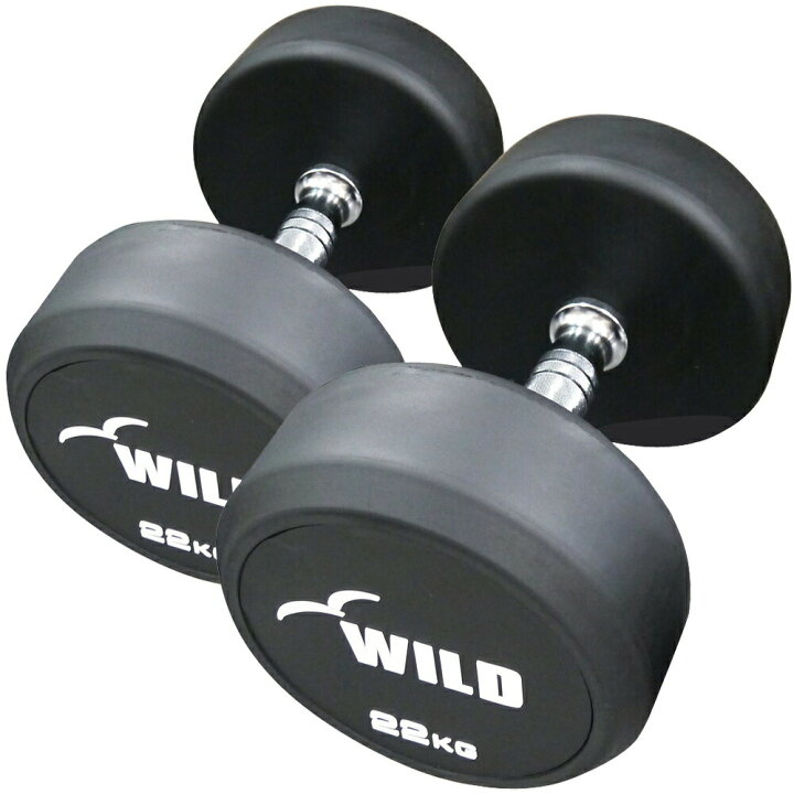 楽天市場】固定式 ダンベル 22kg WF 2本セット送料無料 ジムダンベル 