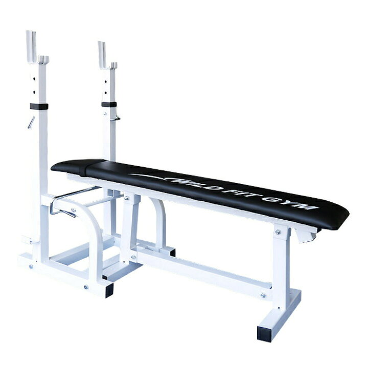 取引中【美品ベンチプレス】フォールディングジムセット 白ラバー100kg  