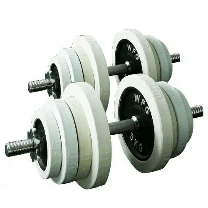 楽天市場】白ラバーダンベルセット 50kg (片手25kg×2組)【送料無料】筋 