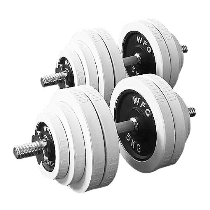 楽天市場】白ラバーダンベルセット 60kg (片手30kg×2組)送料無料 筋 