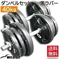 楽天市場】ファイティングロード ダンベル ラバータイプ 40kgセットの通販