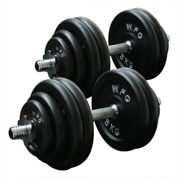楽天市場】ワイルドフィット アイアン ダンベル セット 60kg 
