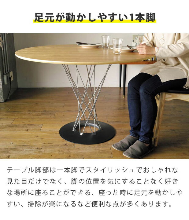 楽天市場】《5点セット》サイクロンテーブル ウッド 110cm CH33 