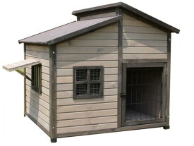 無垢材の犬小屋 屋外の木造犬小屋 大型犬小屋 屋外防水犬小屋