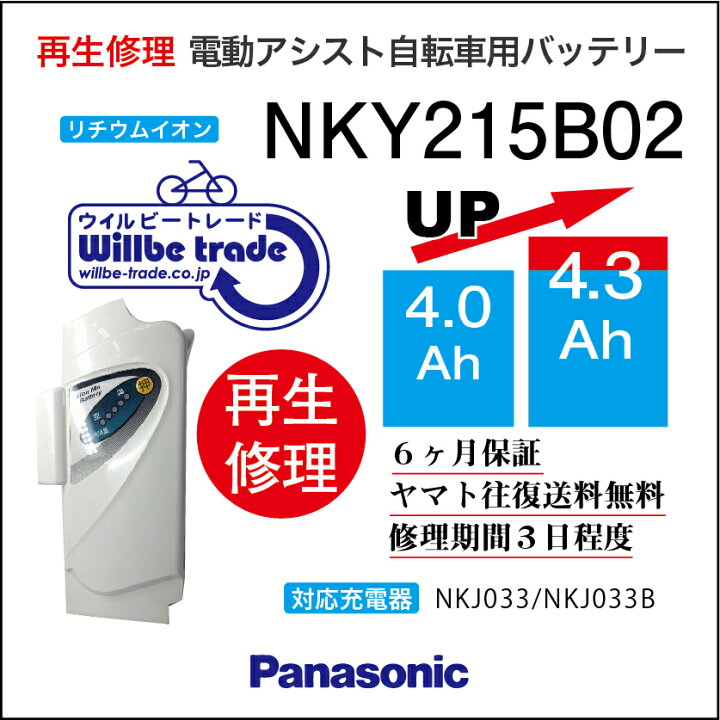 楽天市場】【PANASONIC/パナソニック 電動自転車バッテリー NKY215B02  