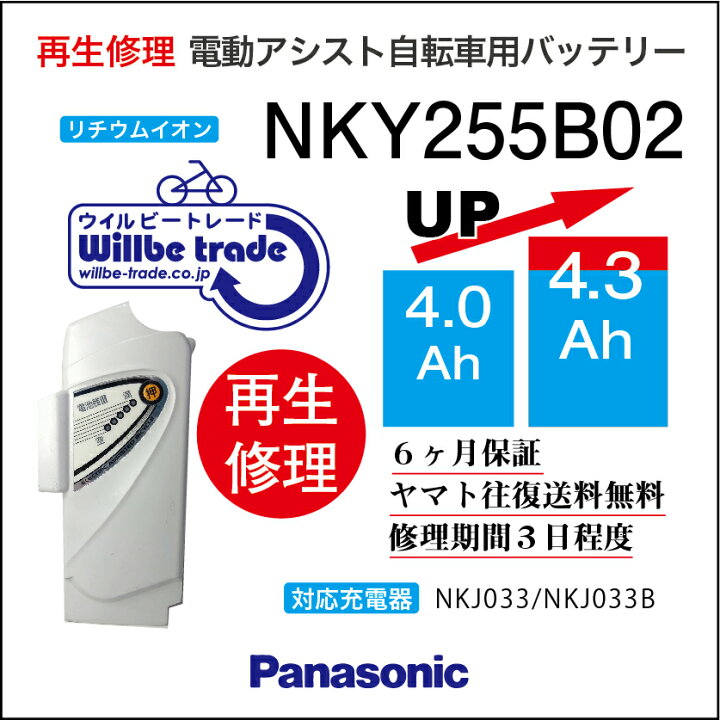 楽天市場】【PANASONIC/パナソニック 電動自転車バッテリー NKY255B02 