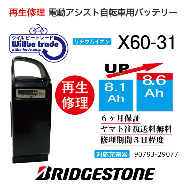 楽天市場】【即納・BRIDGESTONE ブリヂストン 電動自転車バッテリー 