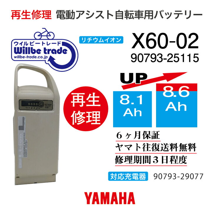 楽天市場】【即納・YAMAHAヤマハ 電動自転車バッテリー 90793-25115 