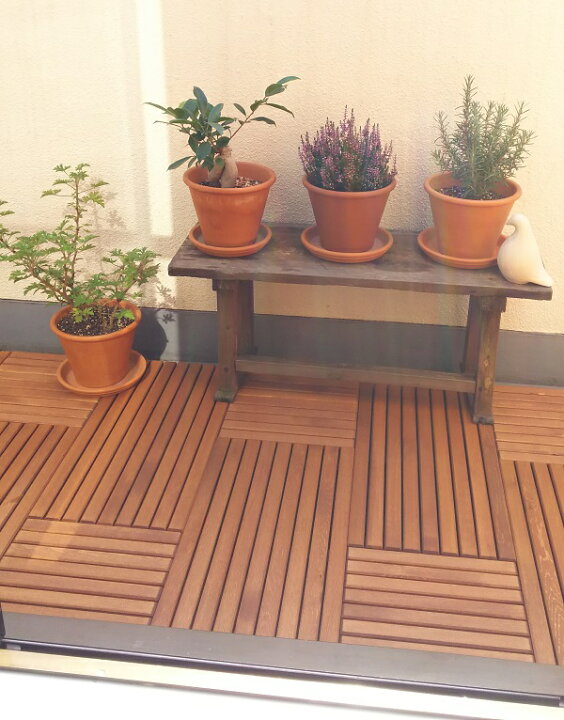 楽天市場】ウッドデッキ匠 すのこデッキ 30cm×60cm×厚み4cm：6枚セット 