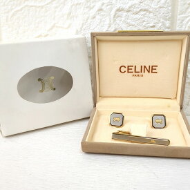 CELINE　セリーヌ ネクタイピン カフリンクス カフスボタン セット メンズ アクセサリー【中古】Bランク ギフト プレゼント