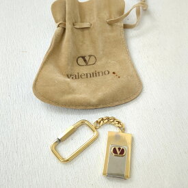 valentino ヴァレンティノ キーホルダー キーリング ゴールド シルバーカラー アクセサリー レディース【中古】Cランク　ギフト　プレゼント