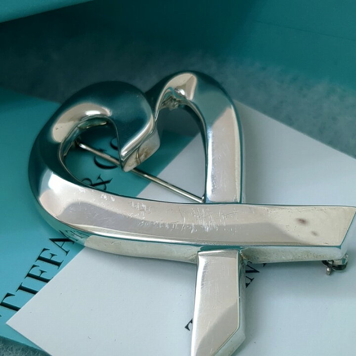 楽天市場】Tiffany & Co. ティファニー ラビング ハート ブローチ 