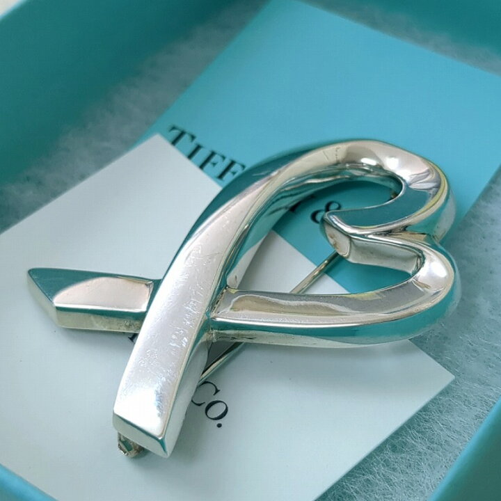 楽天市場】Tiffany & Co. ティファニー ラビング ハート ブローチ 