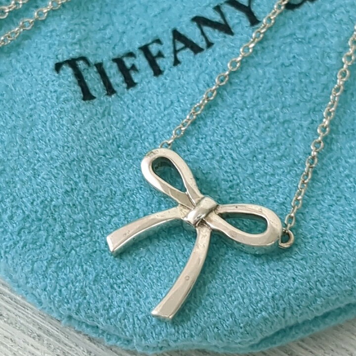 楽天市場】Tiffany & Co. ティファニー ボウ リボン ネックレス 