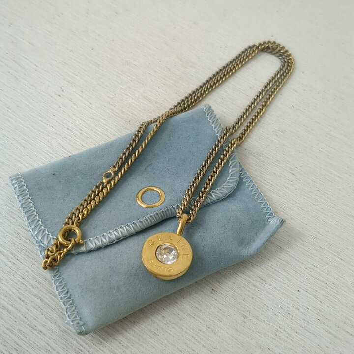 楽天市場】CELINE セリーヌ サークルロゴ ネックレス ゴールドカラー 