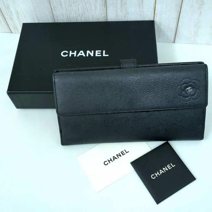 楽天市場】CHANEL シャネル カメリア 長財布 ウォレット レディース 