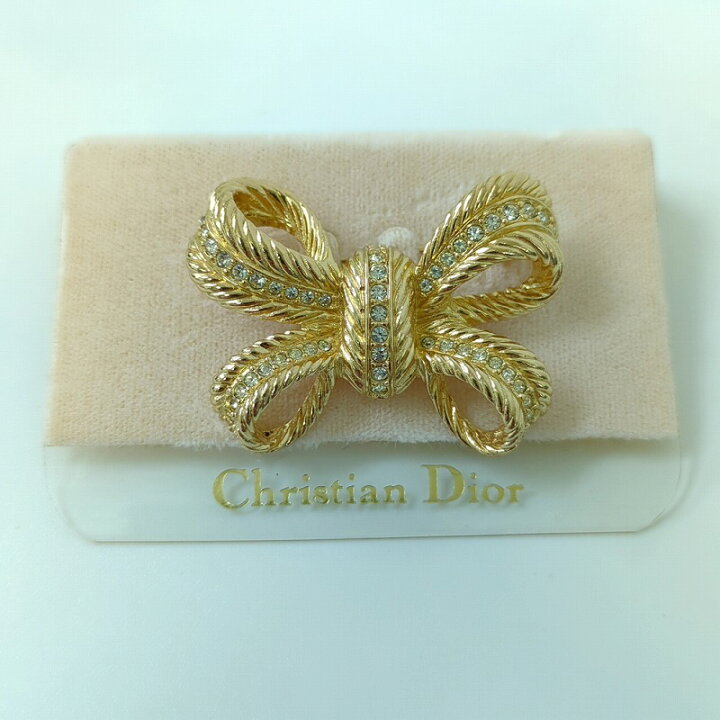 楽天市場】Christian Dior クリスチャンディオール リボン ブローチ  