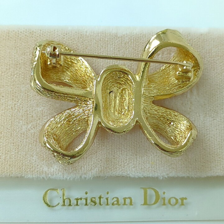 楽天市場】Christian Dior クリスチャンディオール リボン ブローチ  