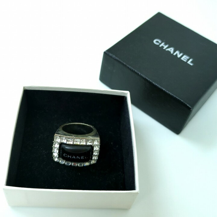 楽天市場】CHANEL シャネル クリスタルラインストーン リング 指輪 