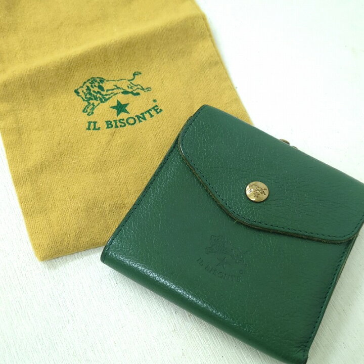 楽天市場】IL BISONTE イルビゾンテ レザー 二つ折り財布 がま口  