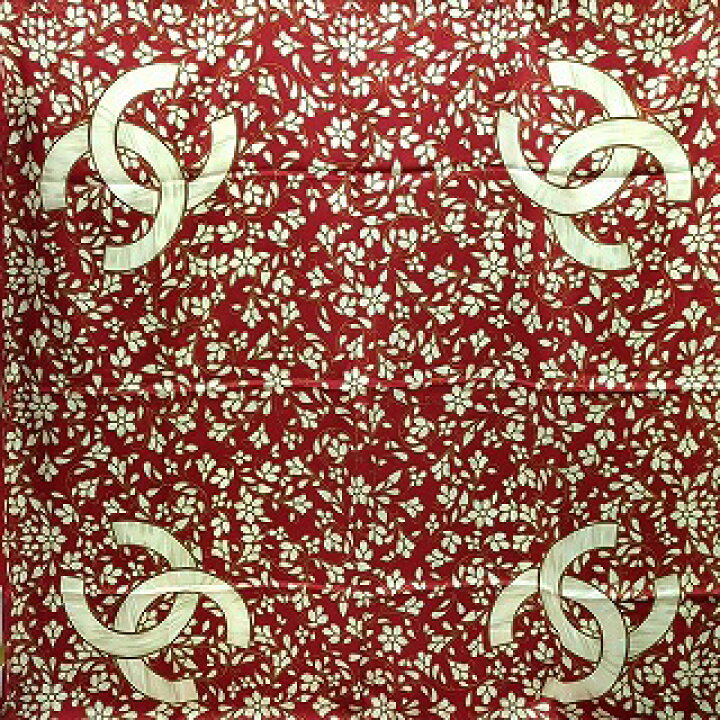 楽天市場】CHANEL シャネル 100％ シルク スカーフ 花柄 ココマーク  