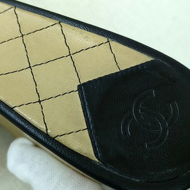楽天市場】CHANEL シャネル ココマーク サンダル レザー 36 ブラック 