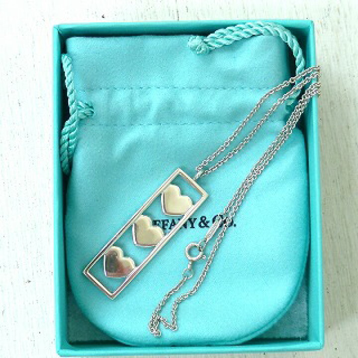 TIFFANY&Co. トリプルハート ネックレス ティファニー ※訳あり 楽天 