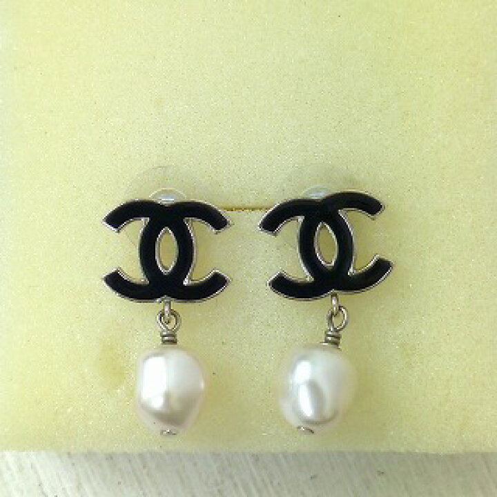 楽天市場】CHANEL シャネル ココマーク フェイク パール ピアス 