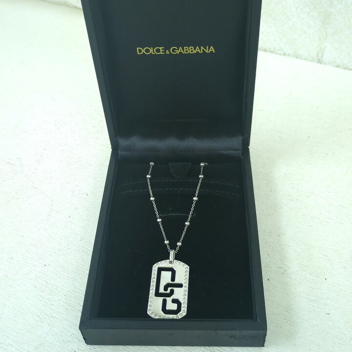 楽天市場】D&G ドルチェ＆ガッバーナ ロゴ ネックレス シルバー925 