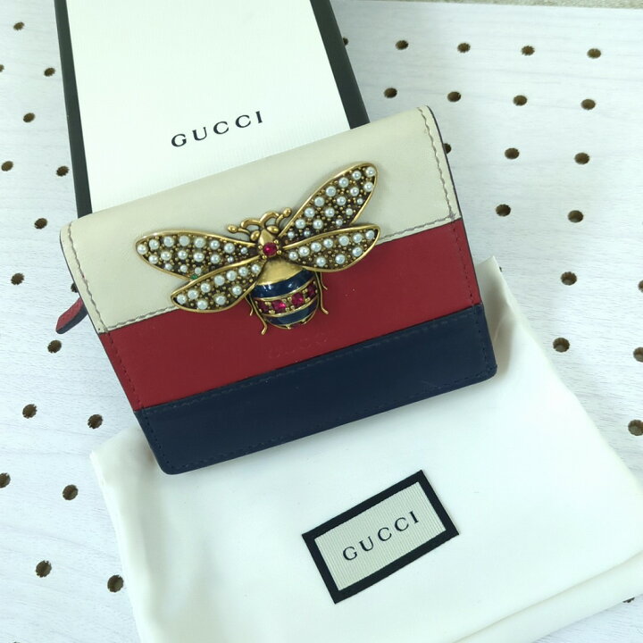 楽天市場】GUCCI グッチ ト クイーン マーガレット 折り財布 レッド 