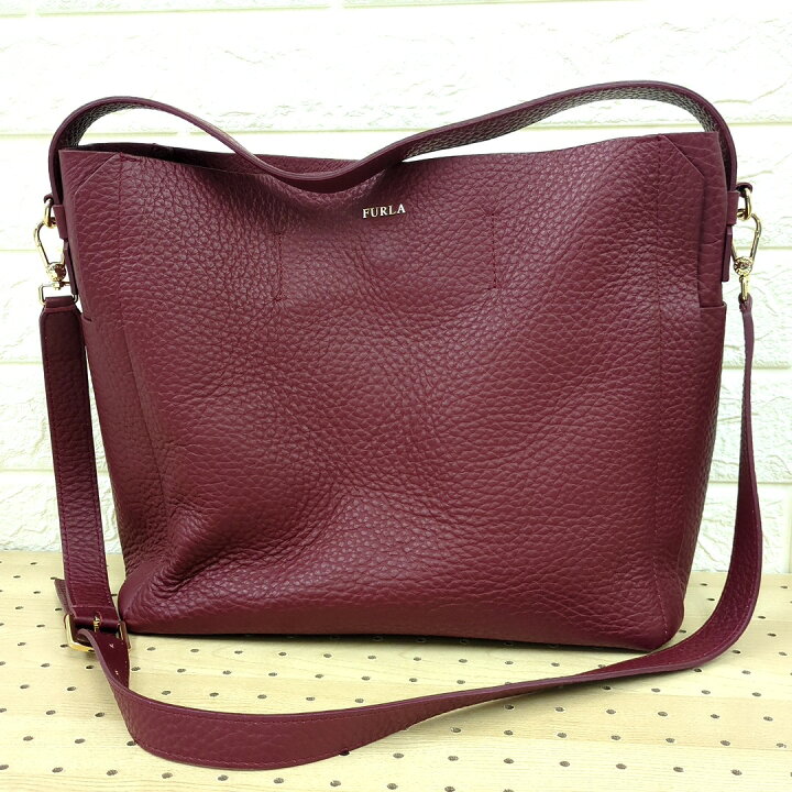 楽天市場】FURLA フルラ レザー ショルダーバッグ 2WAY ボルドー 