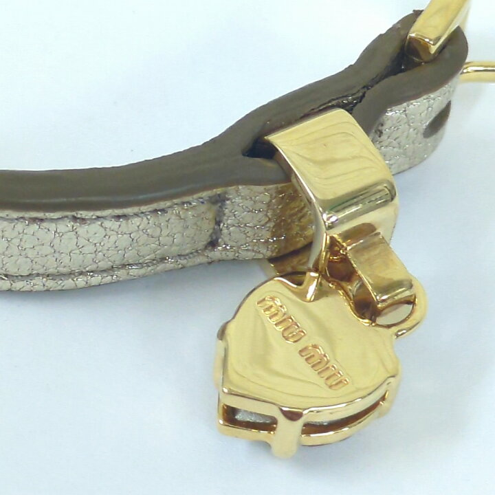 楽天市場】MIUMIU ミュウミュウ ブレスレット ハートモチーフ 