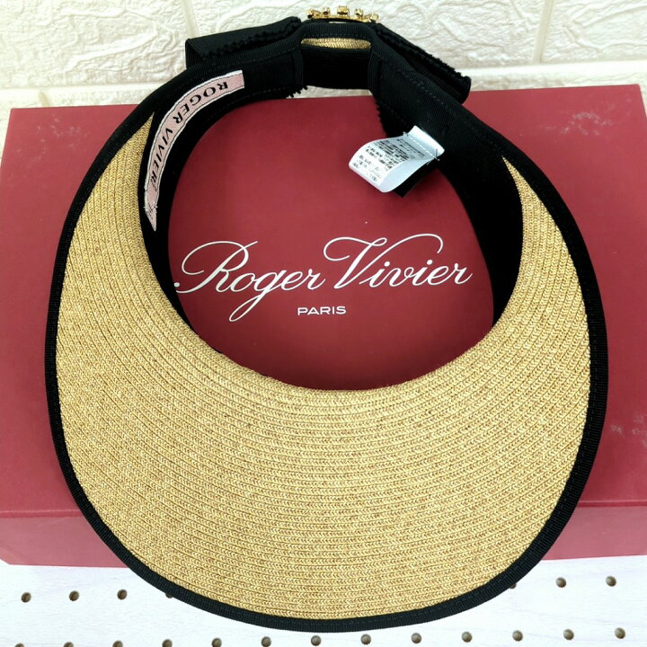 楽天市場】ROGER VIVIER ロジェヴィヴィエ サンバイザー ストロー 帽子  