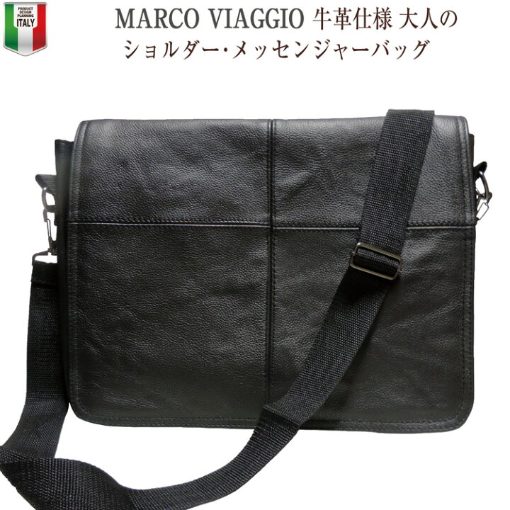 楽天市場】MARCO VIAGGIO メッセンジャーバッグ 本革 牛革 ショルダー 