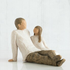 ウィローツリー彫像 Father & Daughter 父と娘 13cm 2人組 親子 | おしゃれ 置物 彫刻 大人向け フィギュア 人形 インテリア スーザン・ローディ Willow Tree 正規輸入品