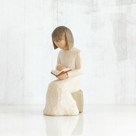 ウィローツリー彫像 Wisdom 聡明 11cm 本 大人の女性 少女 | おしゃれ 置物 彫刻 大人向け フィギュア 人形 インテリア スーザン・ローディ Willow Tree 正規輸入品