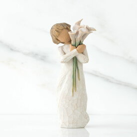 ウィローツリー彫像 Beautiful Wishes 美しい願い 14cm 少女 | おしゃれ 置物 彫刻 大人向け フィギュア 人形 インテリア スーザン・ローディ Willow Tree 正規輸入品