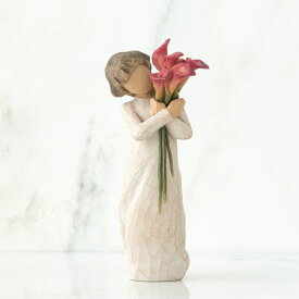 ウィローツリー彫像 Bloom 花盛り 14cm 少女 | おしゃれ 置物 彫刻 大人向け フィギュア 人形 インテリア スーザン・ローディ Willow Tree 正規輸入品