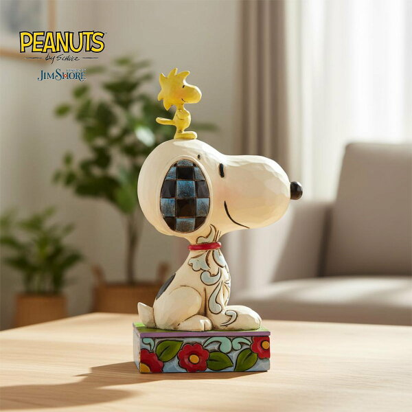 親友 スヌーピーとウッドストック 12.5cm | ジムショア ピーナッツ グッズ フィギュア 人形 置物 彫刻 Jim Shore 正規輸入品