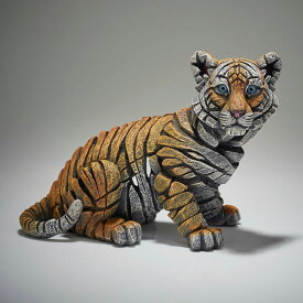Edge Tiger Cub 幅24.5x奥行13x18(cm) | 彫刻 置物 オブジェ フィギュア 動物 大きい リアル アート マット・バックリー 正規輸入品