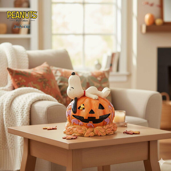 スヌーピー パンプキン かぼちゃ 13.9cm ハロウィン | ジムショア ピーナッツ グッズ フィギュア 人形 置物 彫刻 Jim Shore 正規輸入品