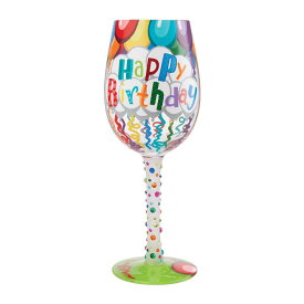 Lolita ワイングラス Birthday Streamers 22.4cm | かわいい おしゃれ ポップ モダン デザイン食器 アート ロリータ・ヤンシー 正規輸入品