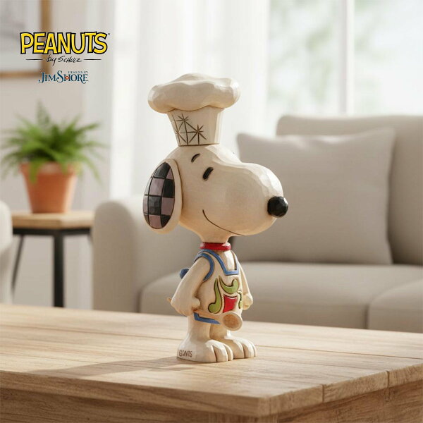 スヌーピー シェフ ミニ 10cm | ジムショア ピーナッツ グッズ フィギュア 人形 置物 彫刻 Jim Shore 正規輸入品